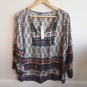 NWT Arianna by Howards Long Sleeved Peasant Blouse